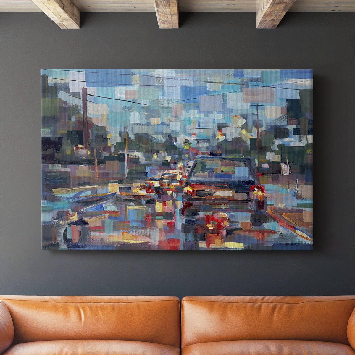 Red Traffic - Canvas Art Print