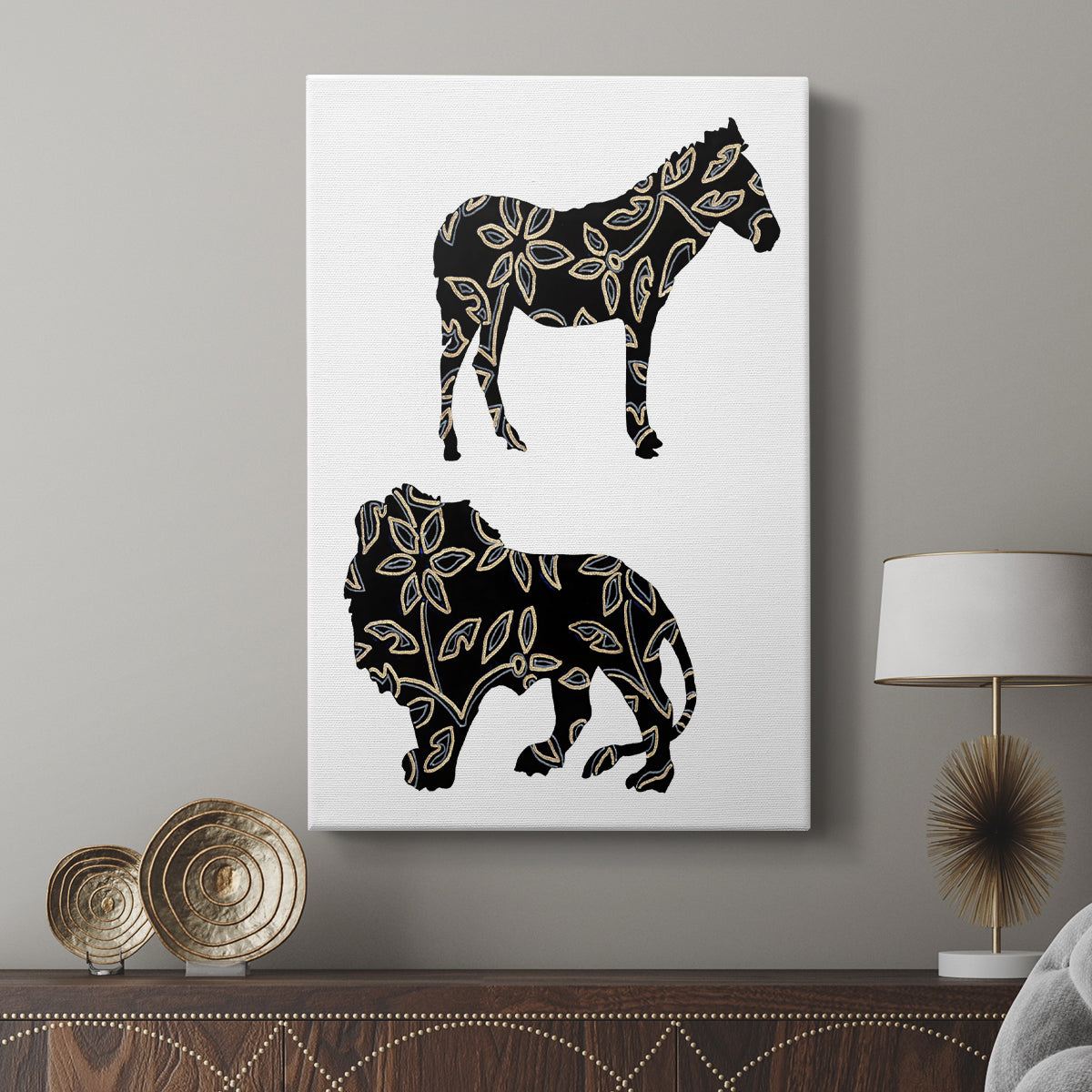 Ornamental Safari Animals I - Canvas Art Print