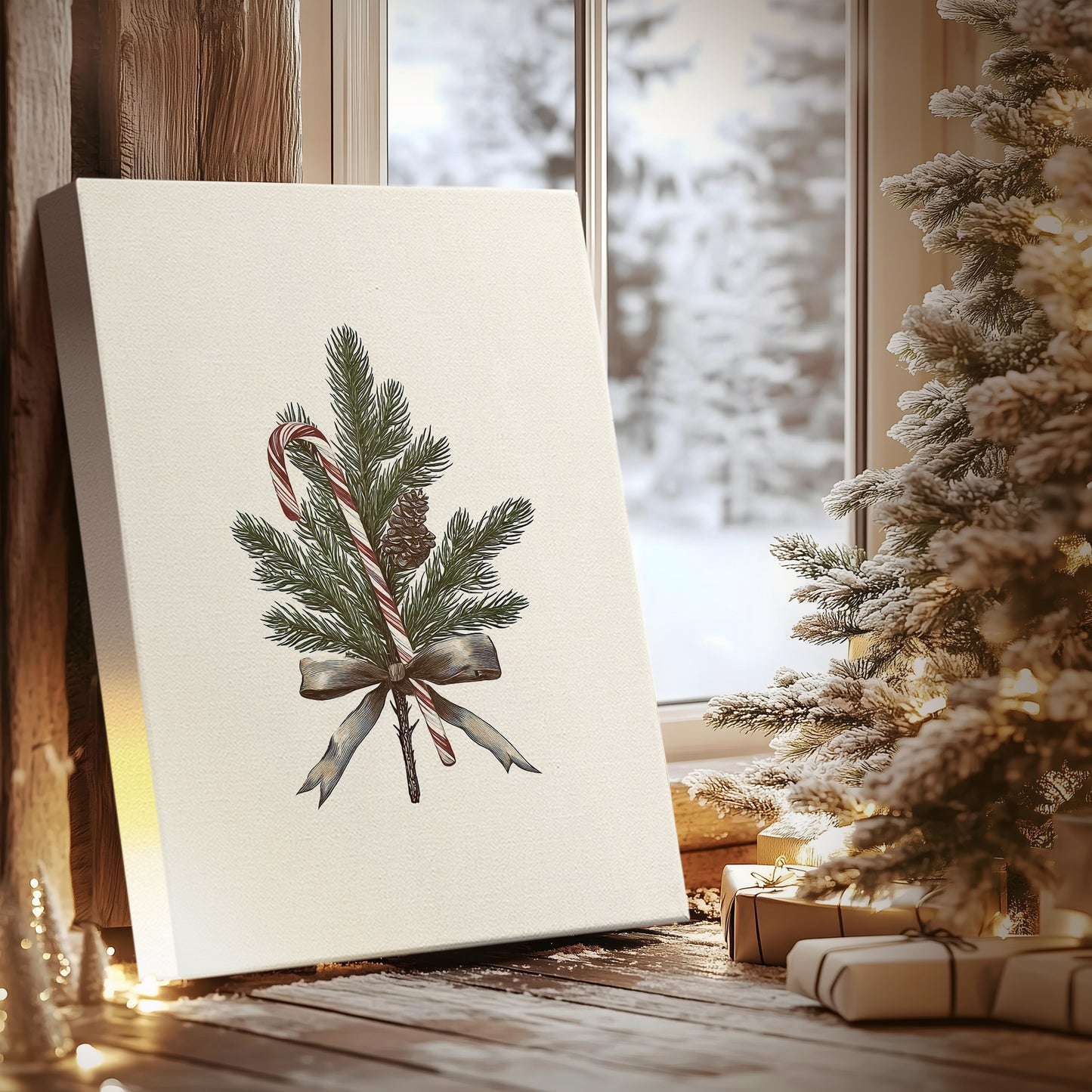 Snowwhite Skies at Eve - Canvas Art Print