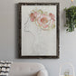 Fashion Floral Silhouette II - Barnwood Framed Canvas Print