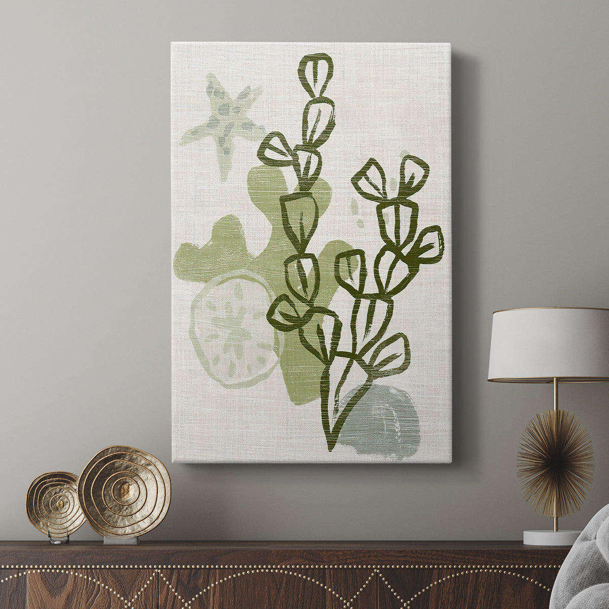 Coral Blockprint I - Canvas Art Print