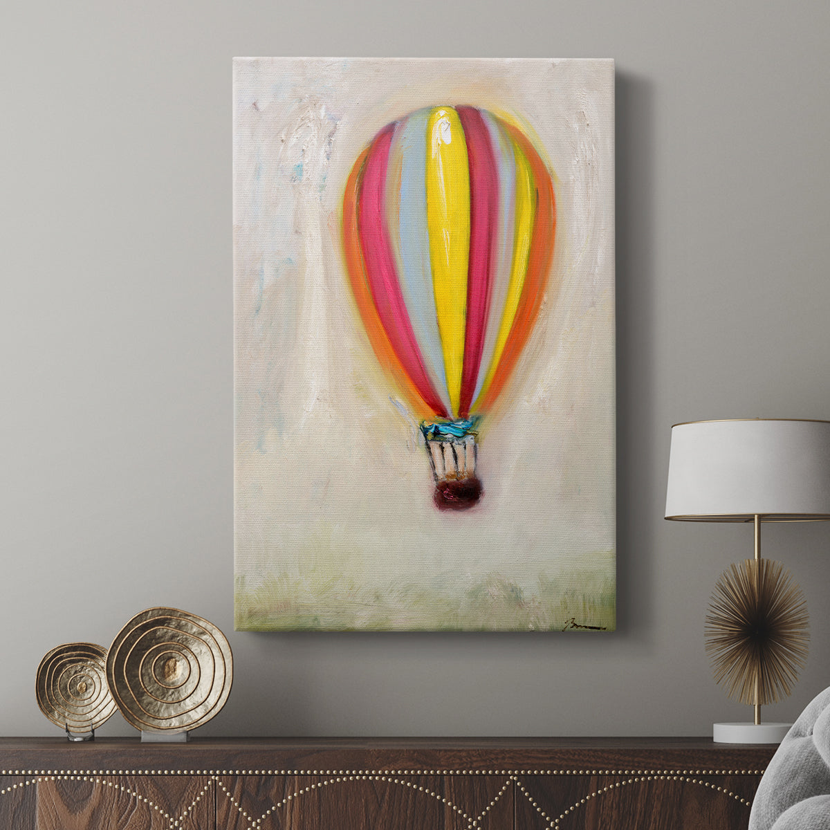 Lucky Hot Air Balloon - Canvas Art Print