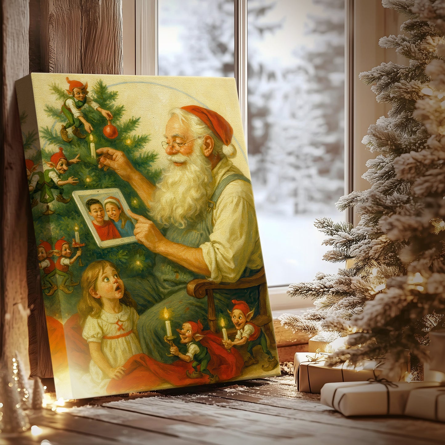 Amber Snow Blessing - Canvas Art Print