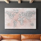 Pink Cheetah Map - Canvas Art Print