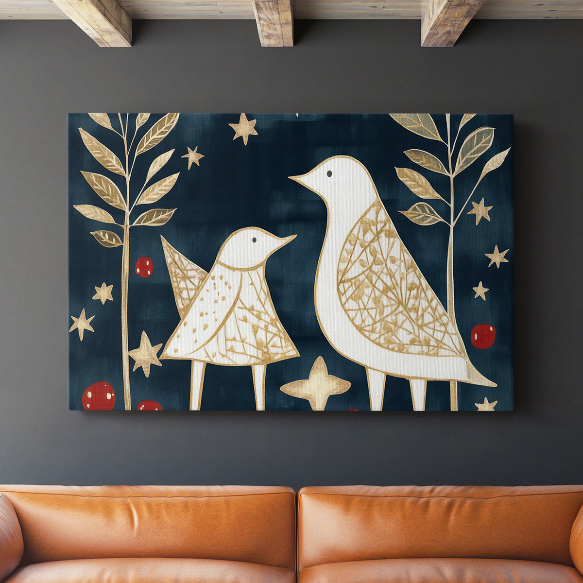 Christmas Birds LXXXIV - Canvas Art Print