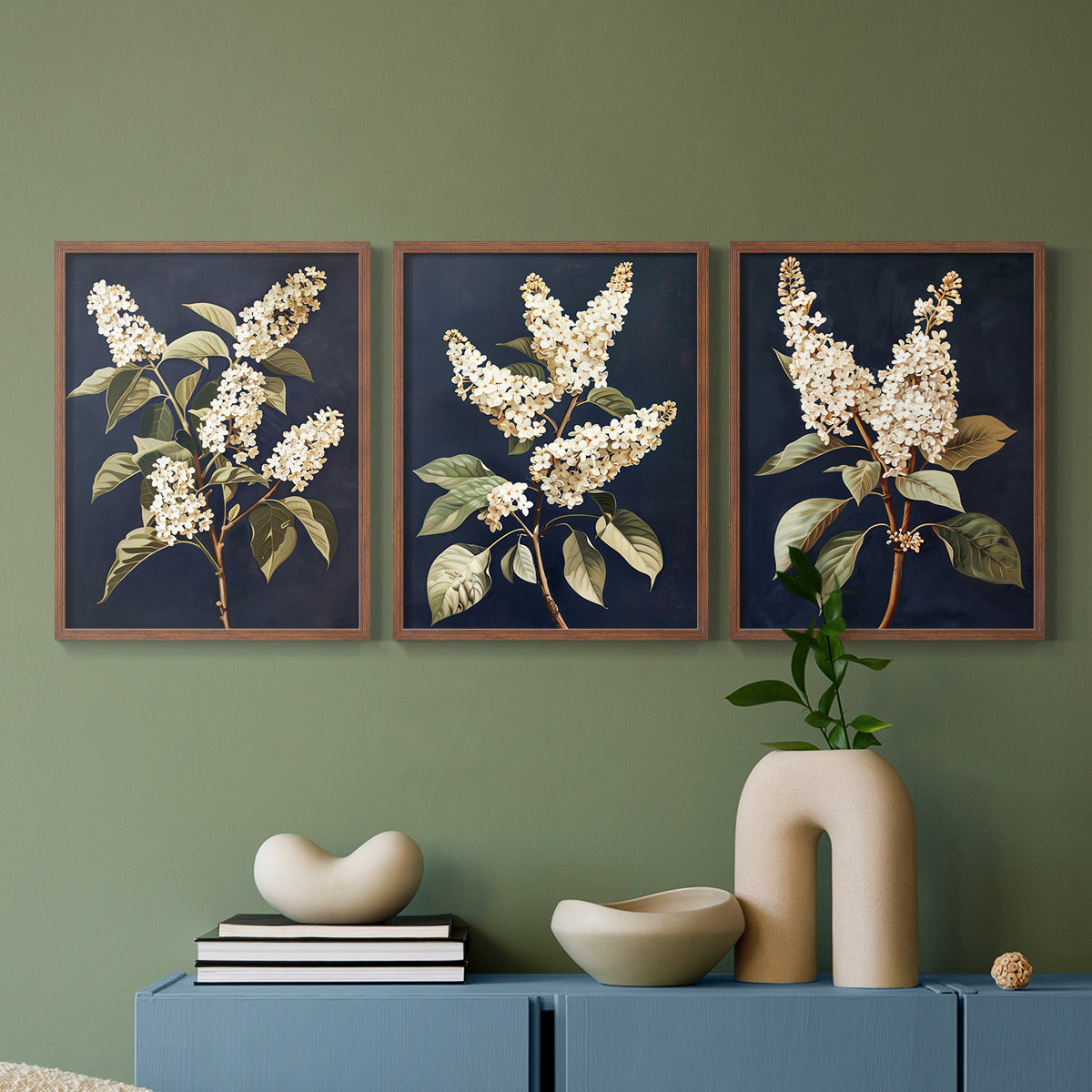 Floral Study Series LII - Restickable Framed Art Set