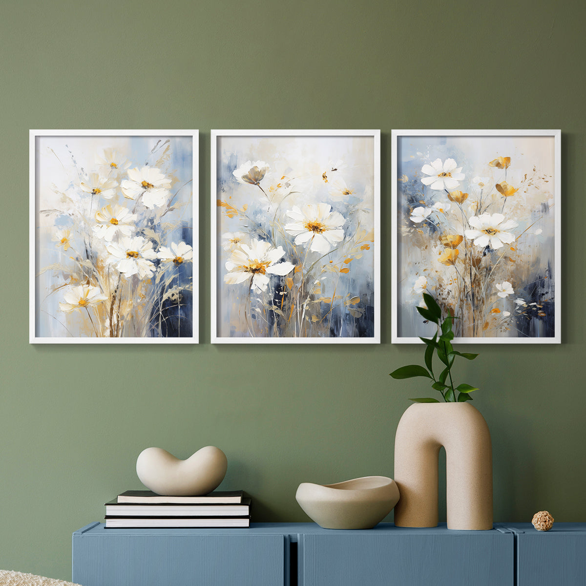 Floral Study Series XCV - Restickable Framed Art Set