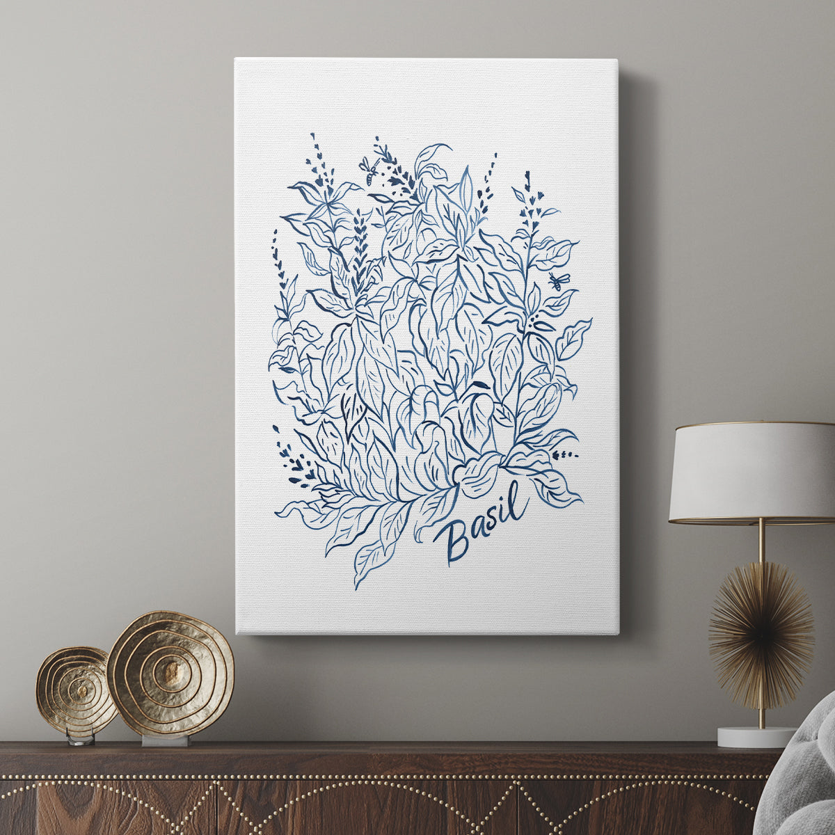 Summer Herb Garden Sketches I - Canvas Art Print