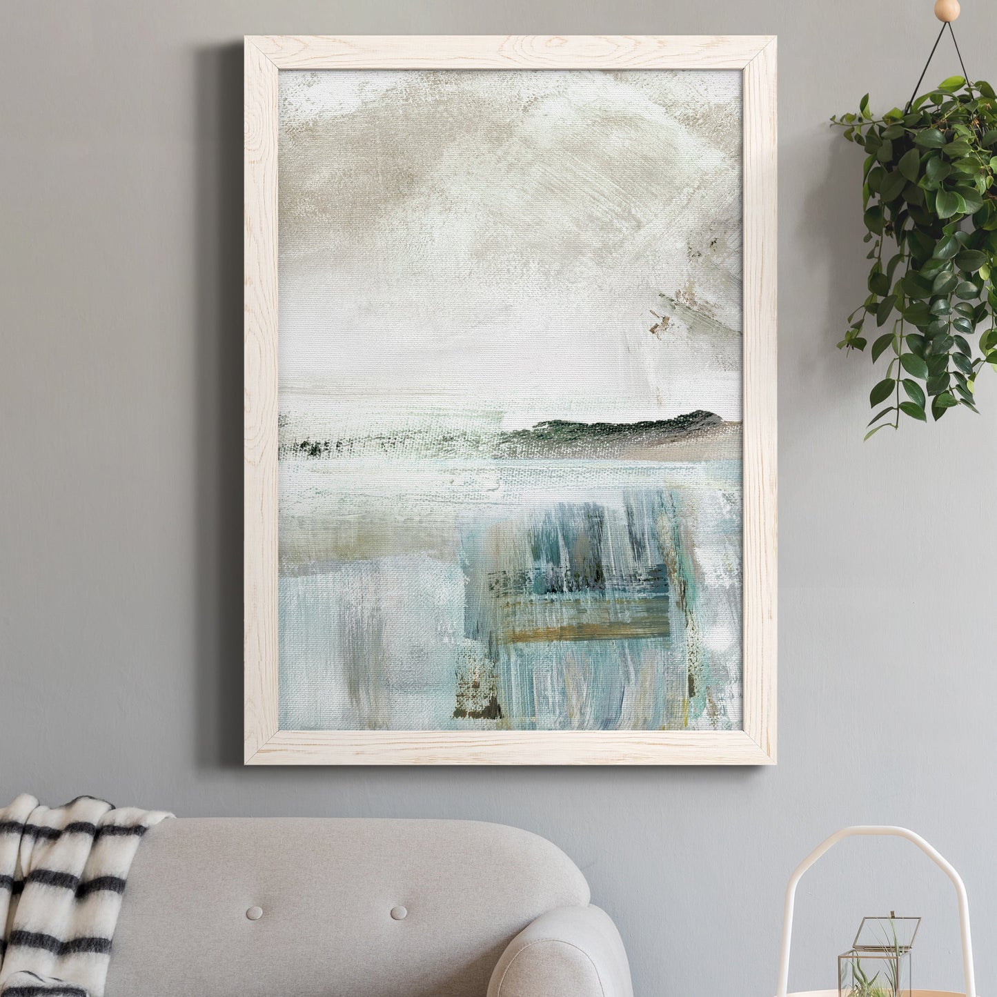 Summer Teal II - Premium Canvas Framed in Barnwood - Ready to Hang