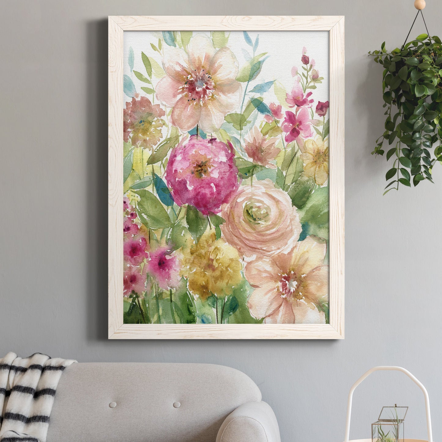 Jardin de Fleurs - Premium Canvas Framed in Barnwood - Ready to Hang