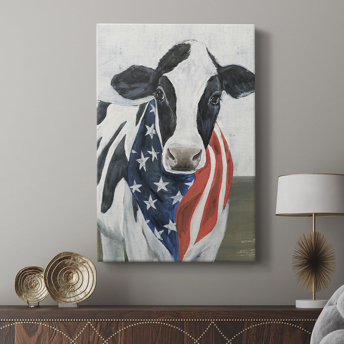 American Cow II - Canvas Art Print