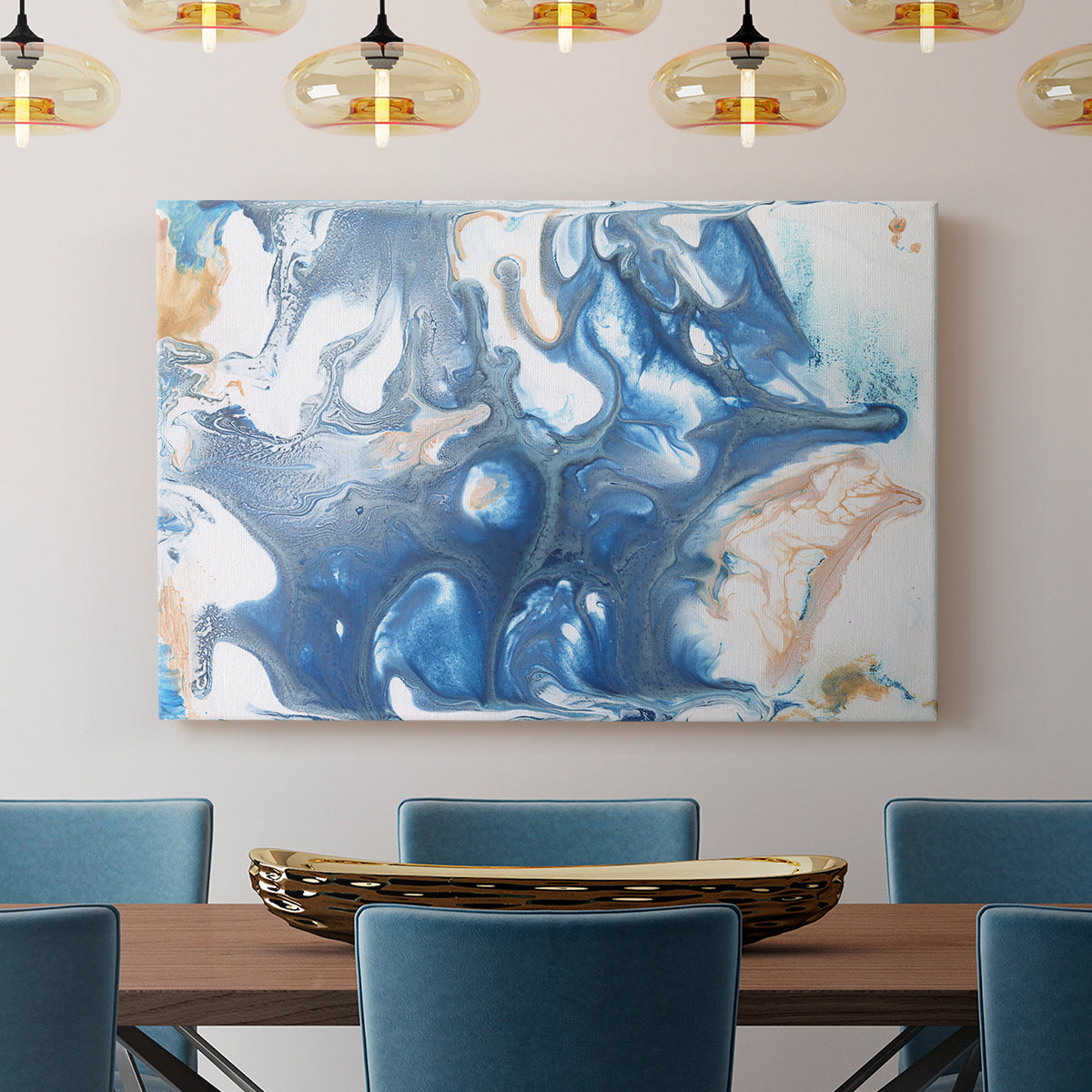 Dancing Blue II - Canvas Art Print