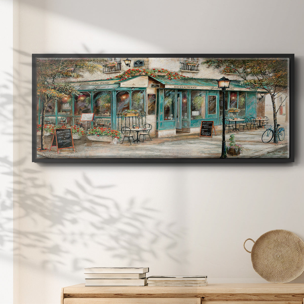 Rue due Jardin - Floater Framed Canvas Print