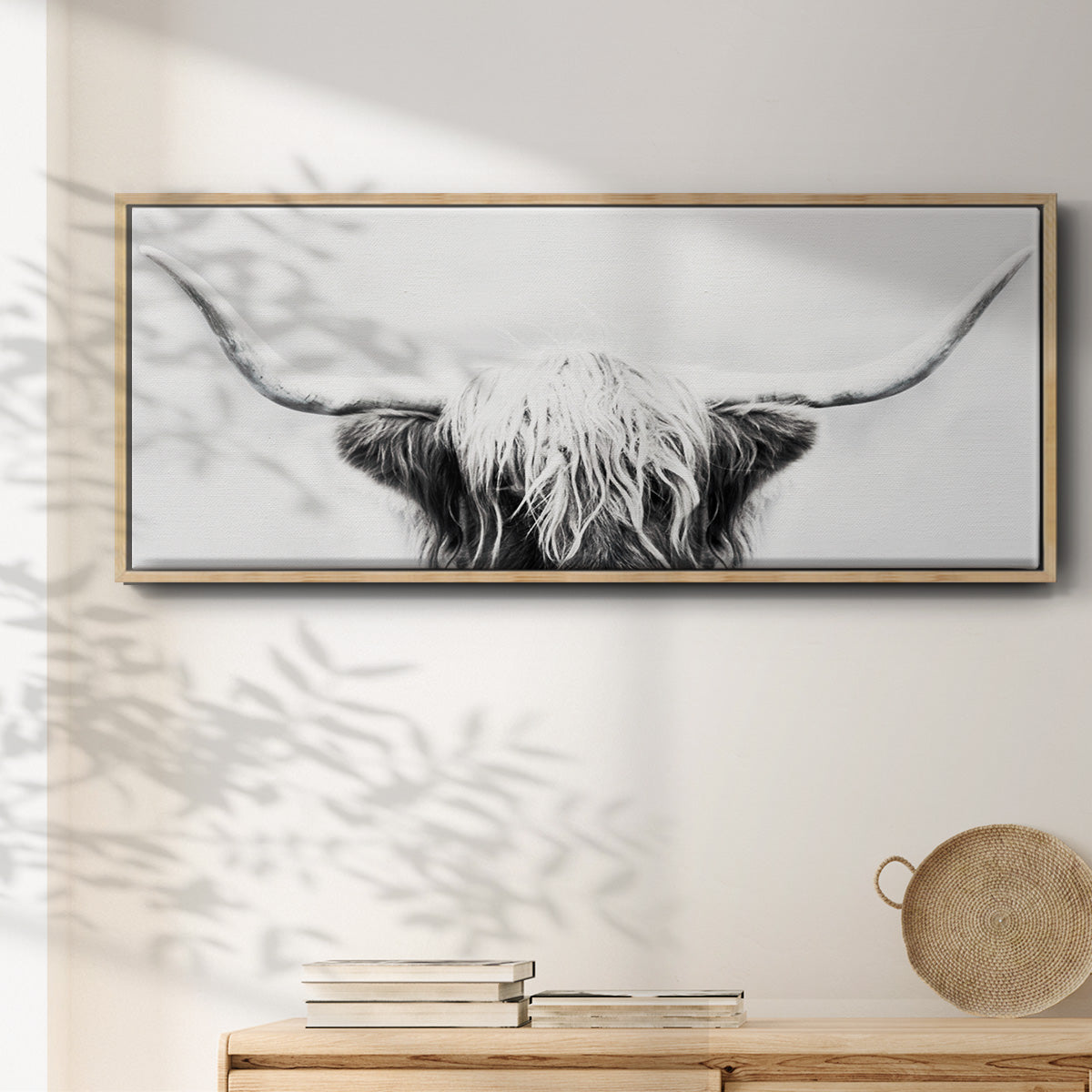Longhorn - Floater Framed Canvas Print