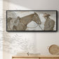 Work Friends I - Floater Framed Canvas Print