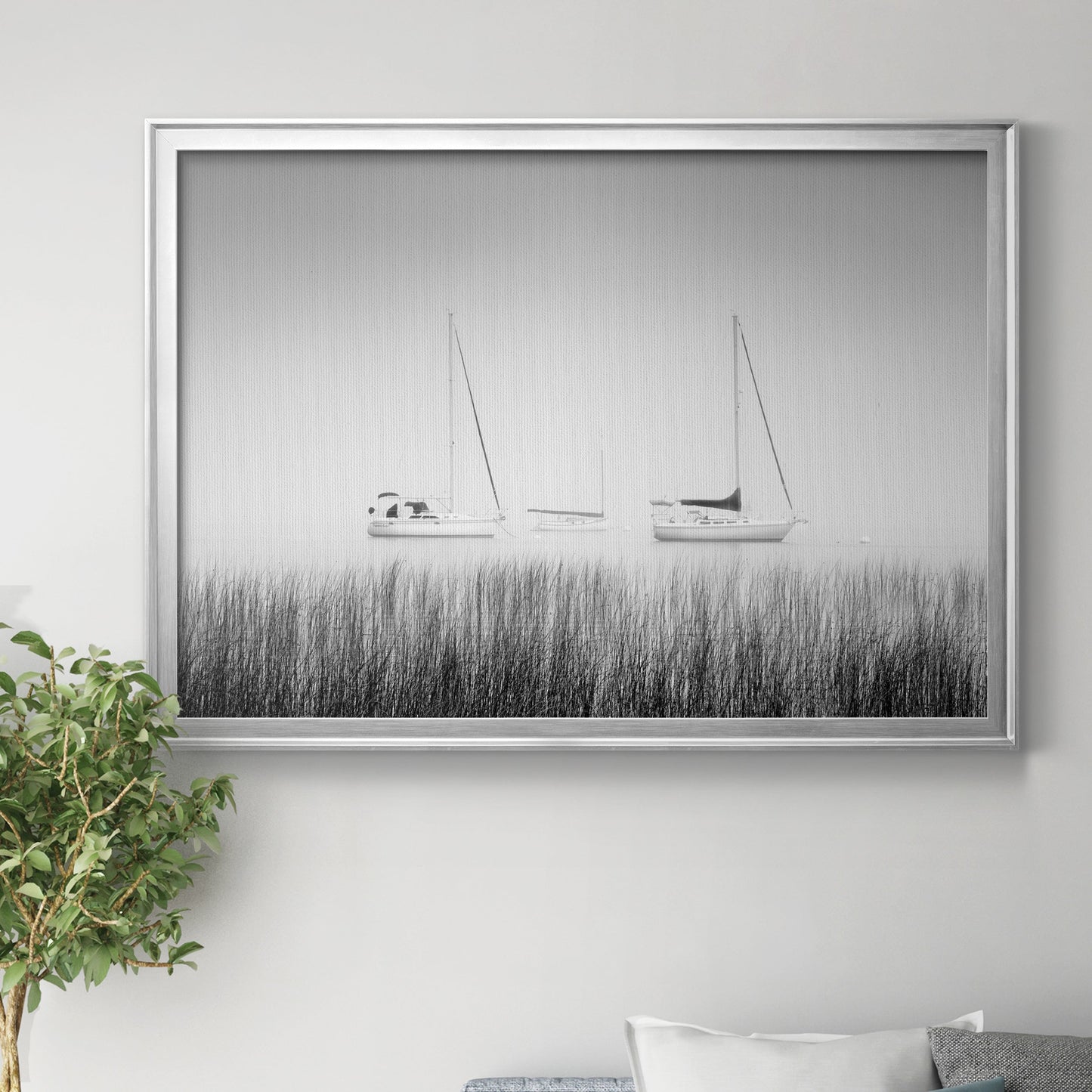 Island Boat Premium Classic Framed Canvas - Ready to Hang