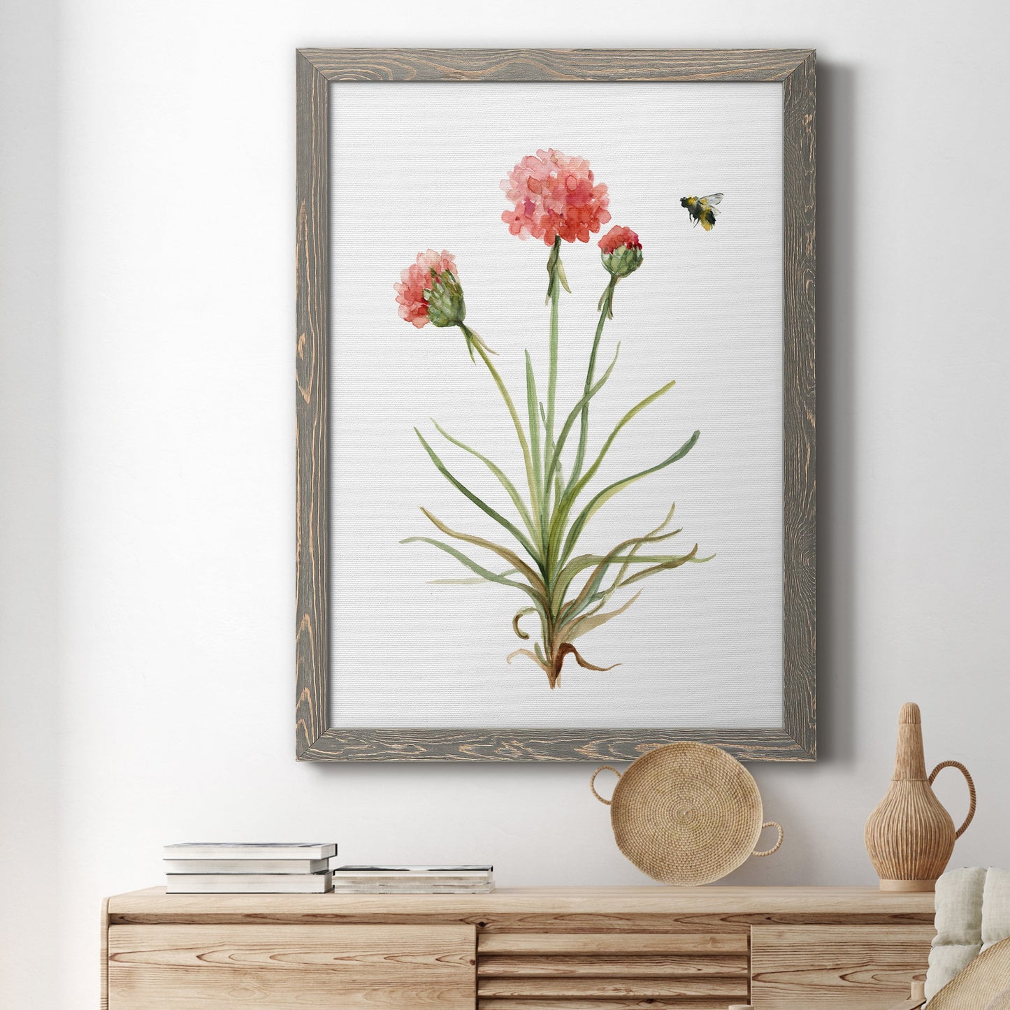 Wildflower Botanical III - Barnwood Framed Canvas Print