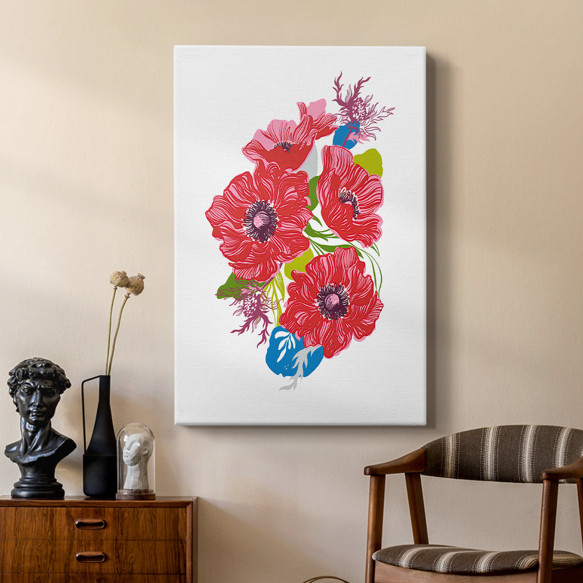 Brilliant Poppies I - Canvas Art Print
