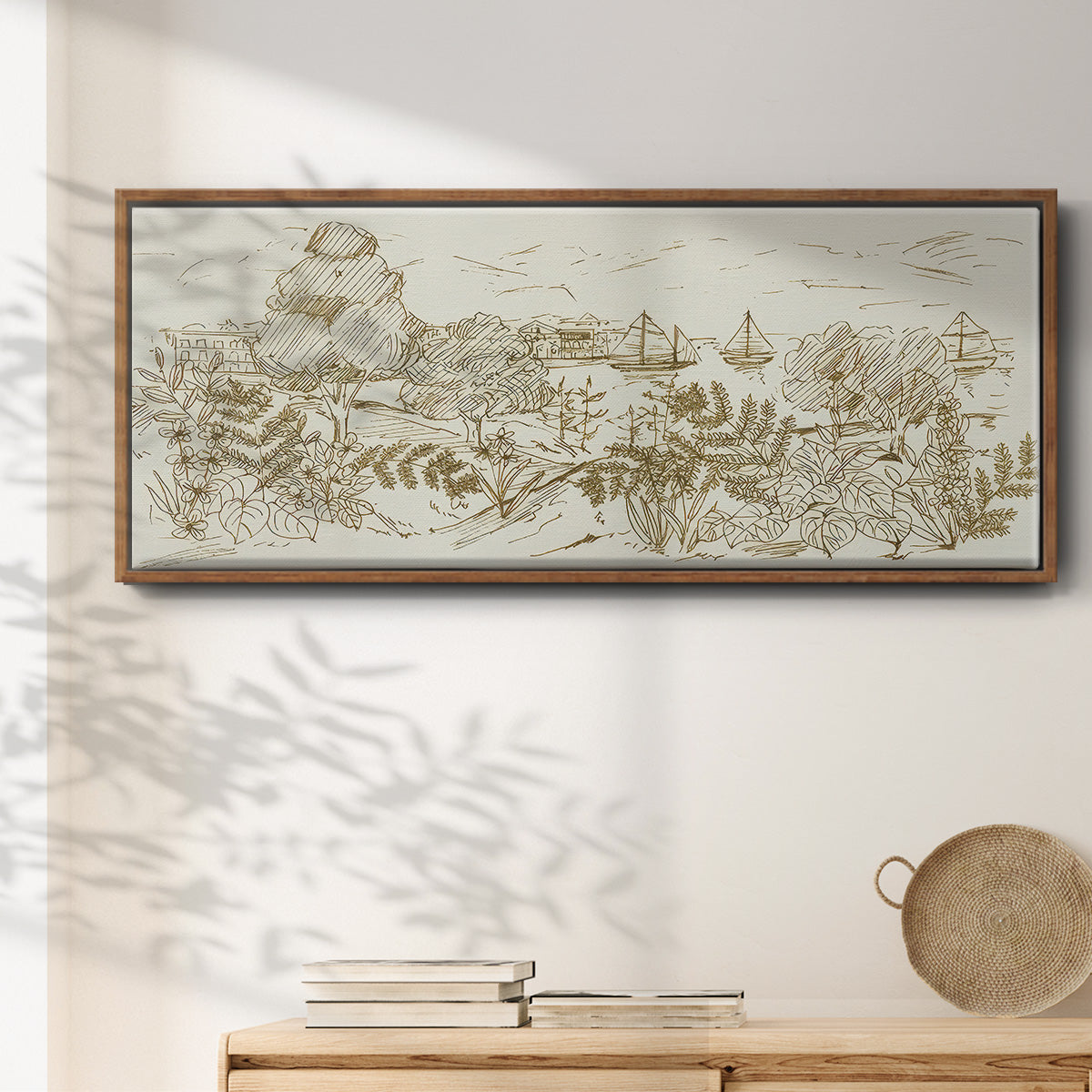 Autumn Landing I - Floater Framed Canvas Print