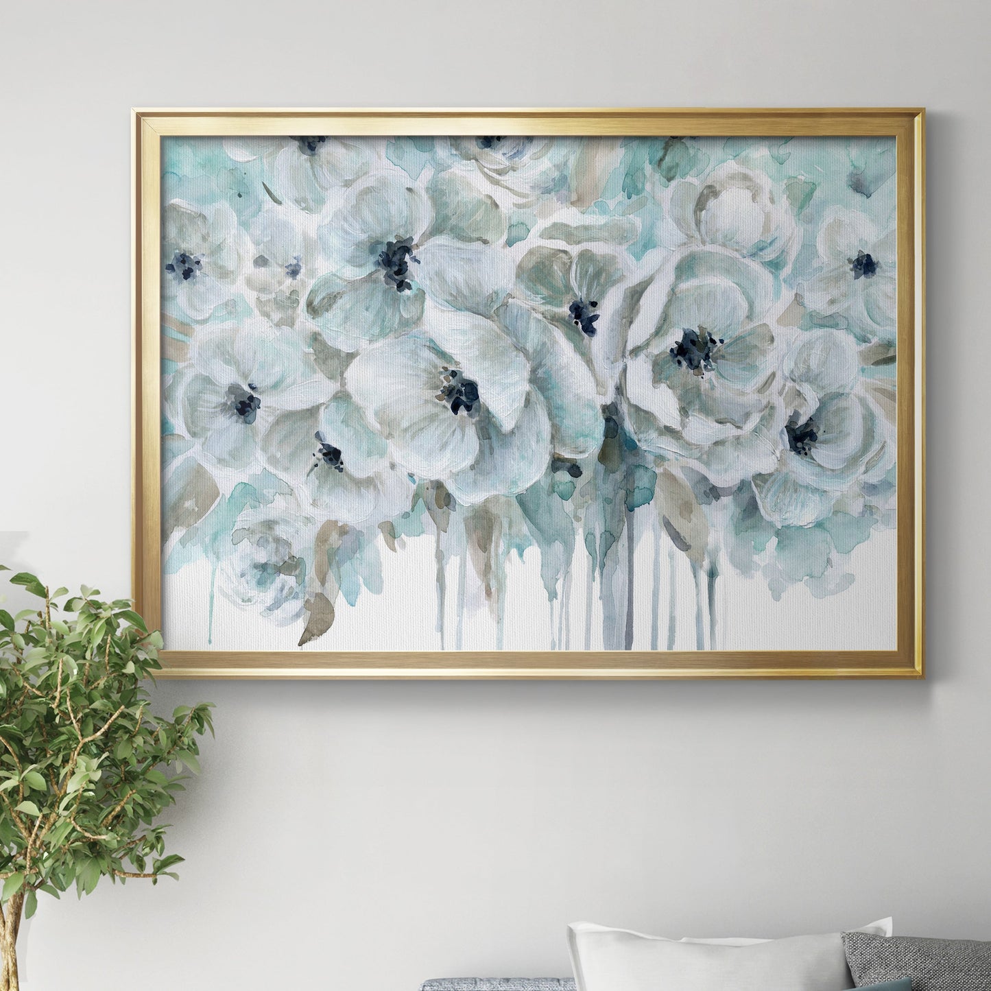 Teal Harmony II Premium Classic Framed Canvas - Ready to Hang