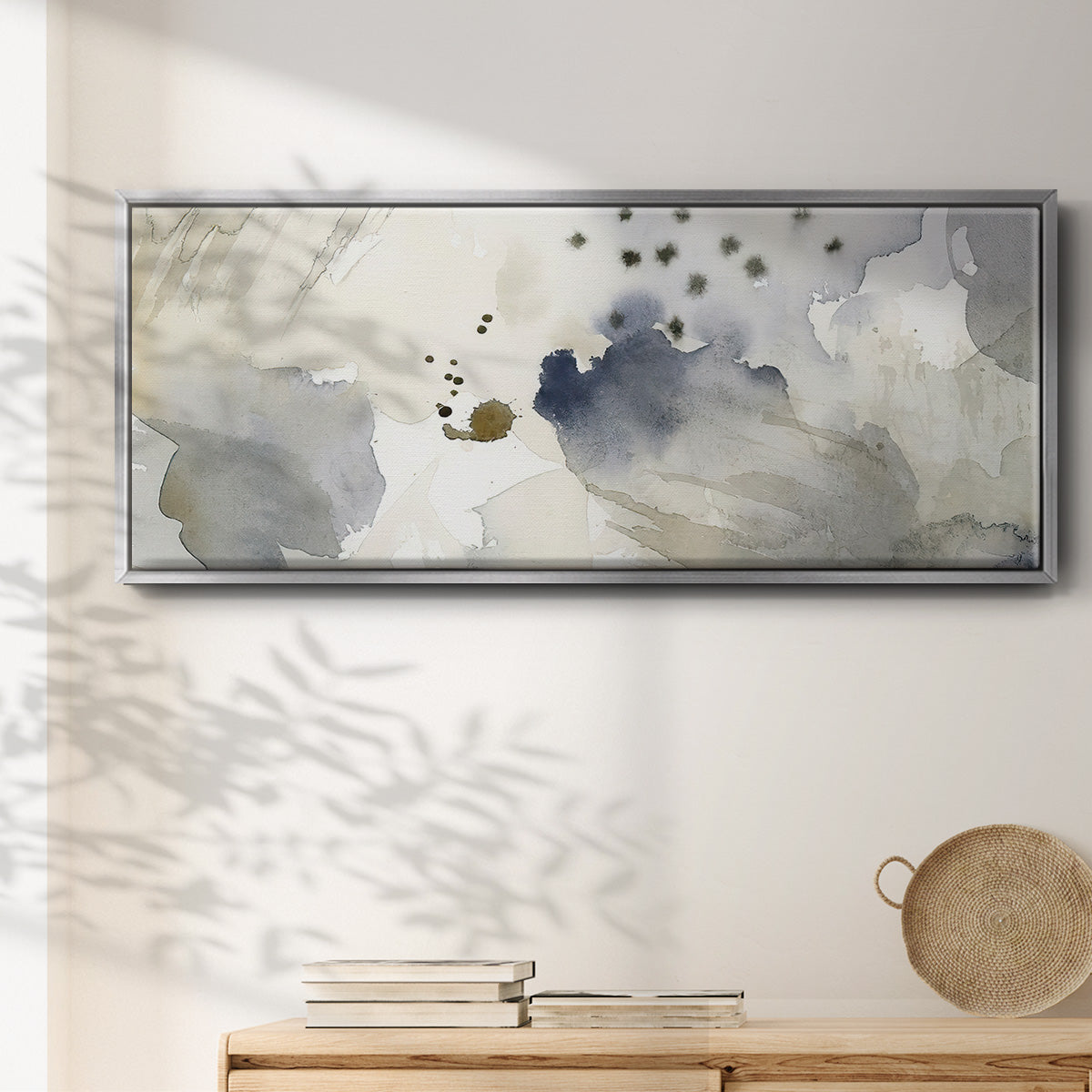 Dried Bergamot in Mist II - Floater Framed Canvas Print