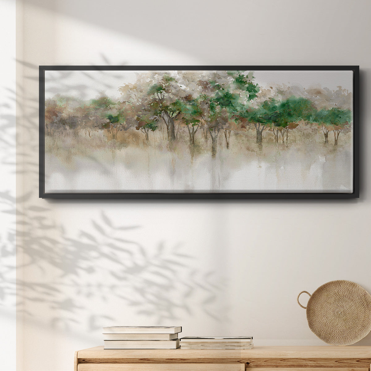 Subtle Meadow Reflections - Floater Framed Canvas Print