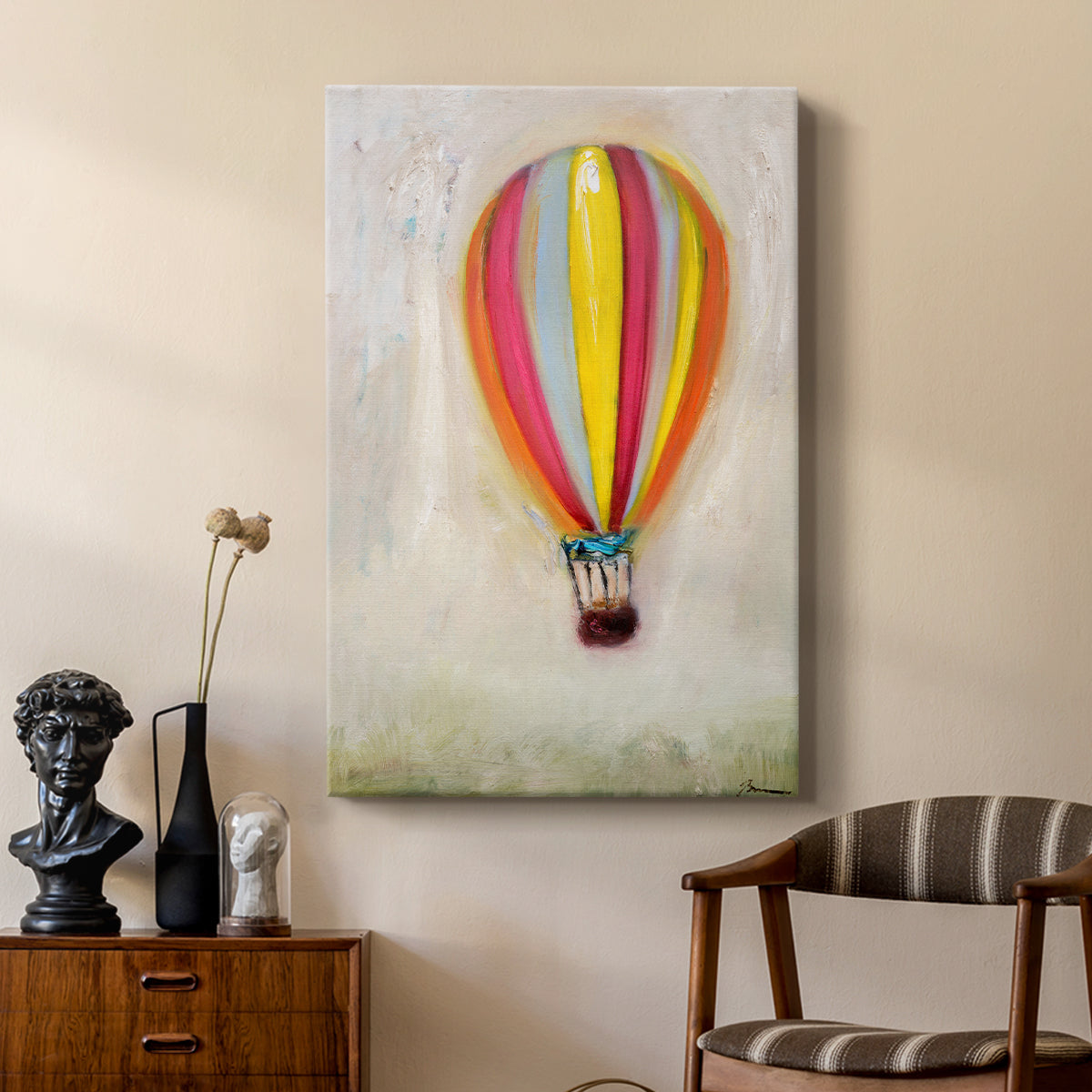 Lucky Hot Air Balloon - Canvas Art Print