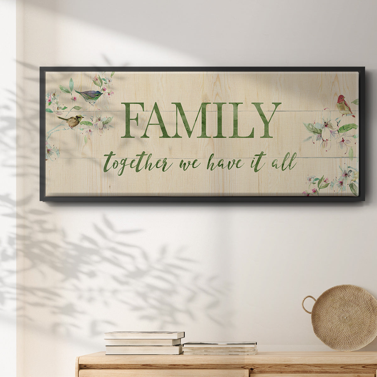 Family Together - Floater Framed Canvas Print