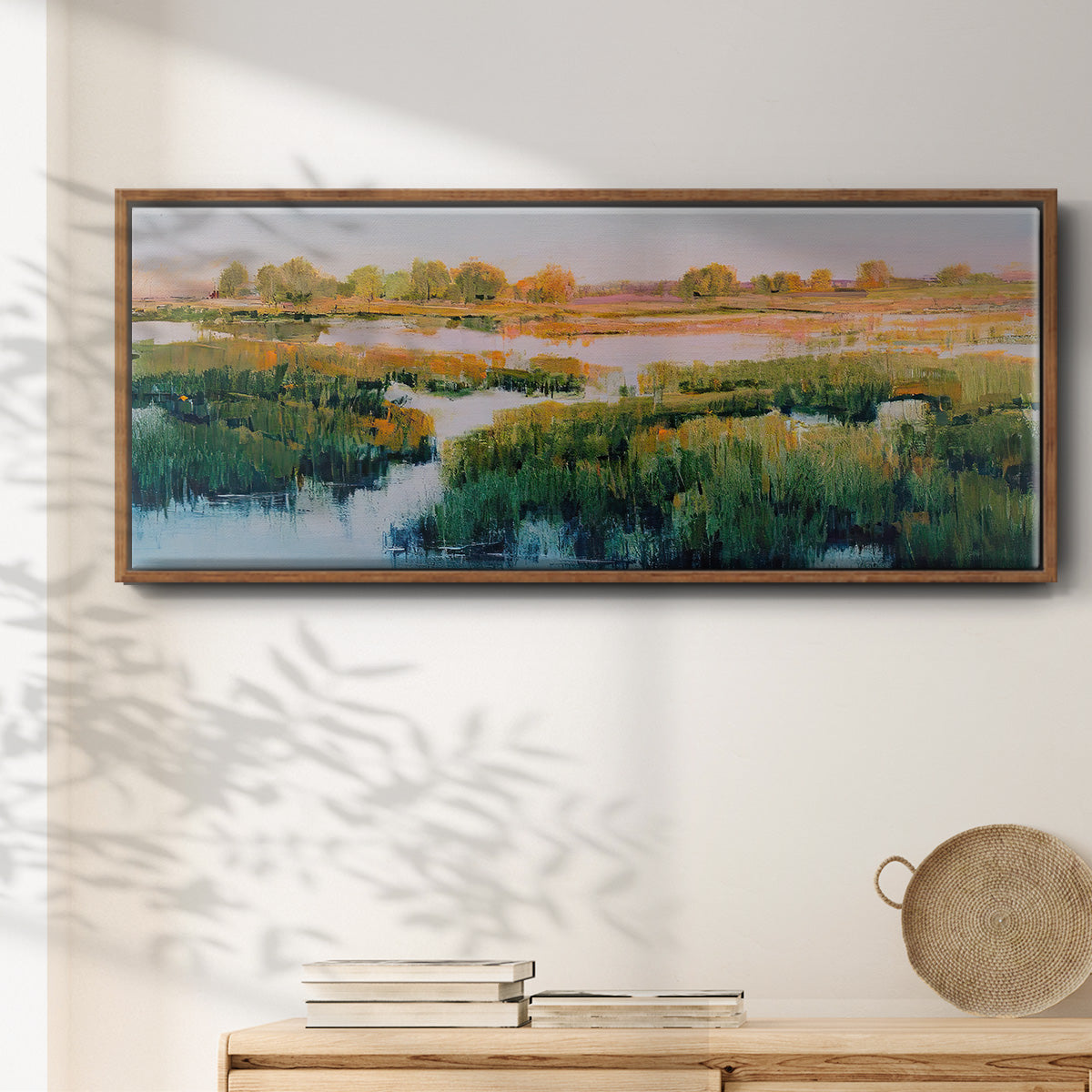 Marshland View II - Floater Framed Canvas Print