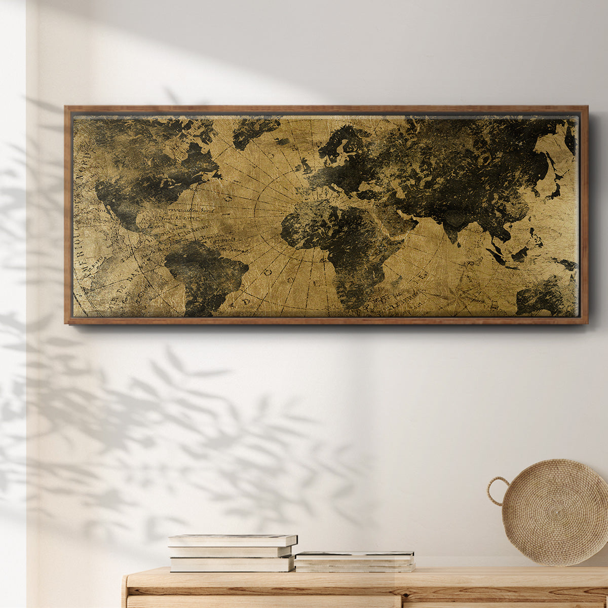 Golden Atlas - Floater Framed Canvas Print