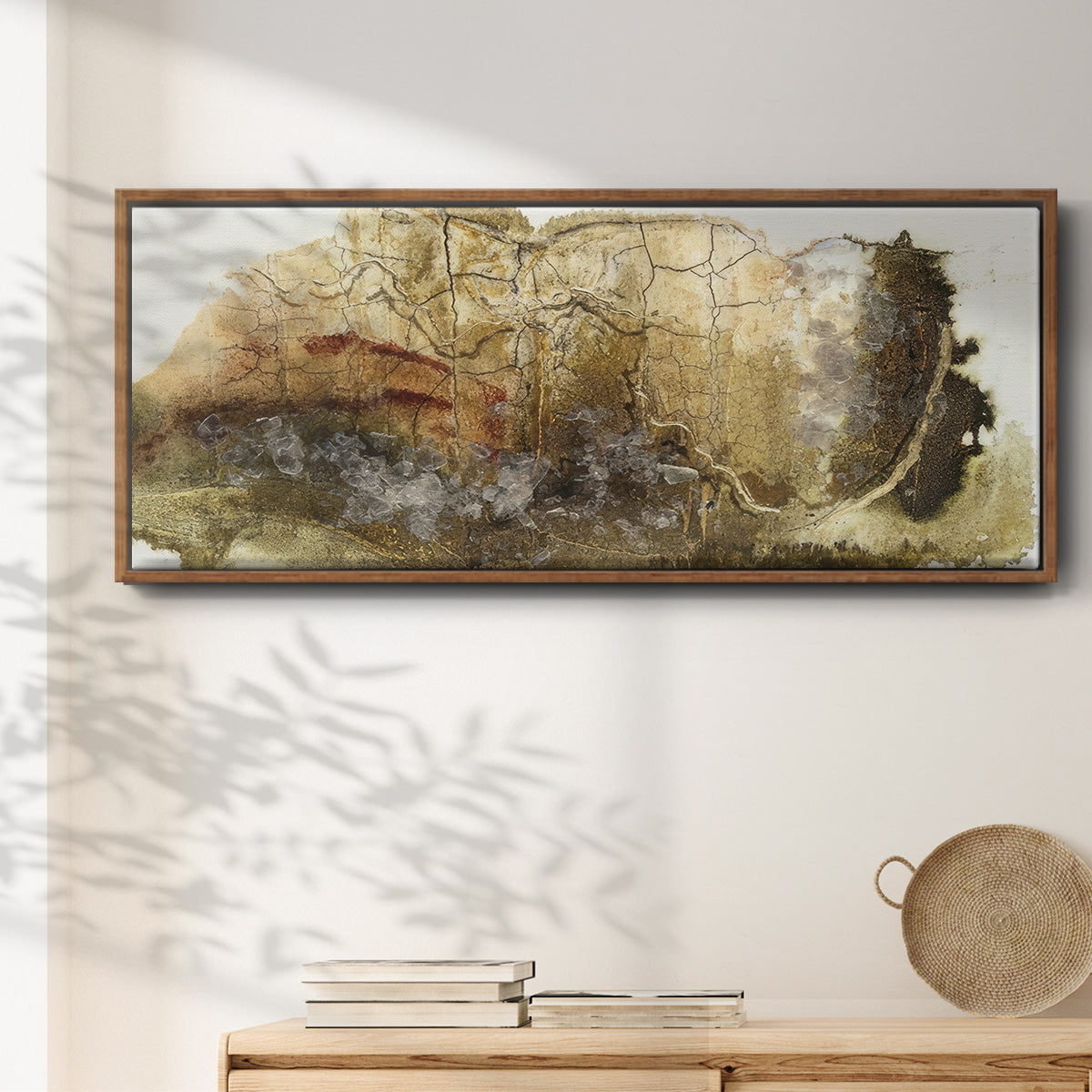 Gold on the Rise I  - Floater Framed Canvas Print
