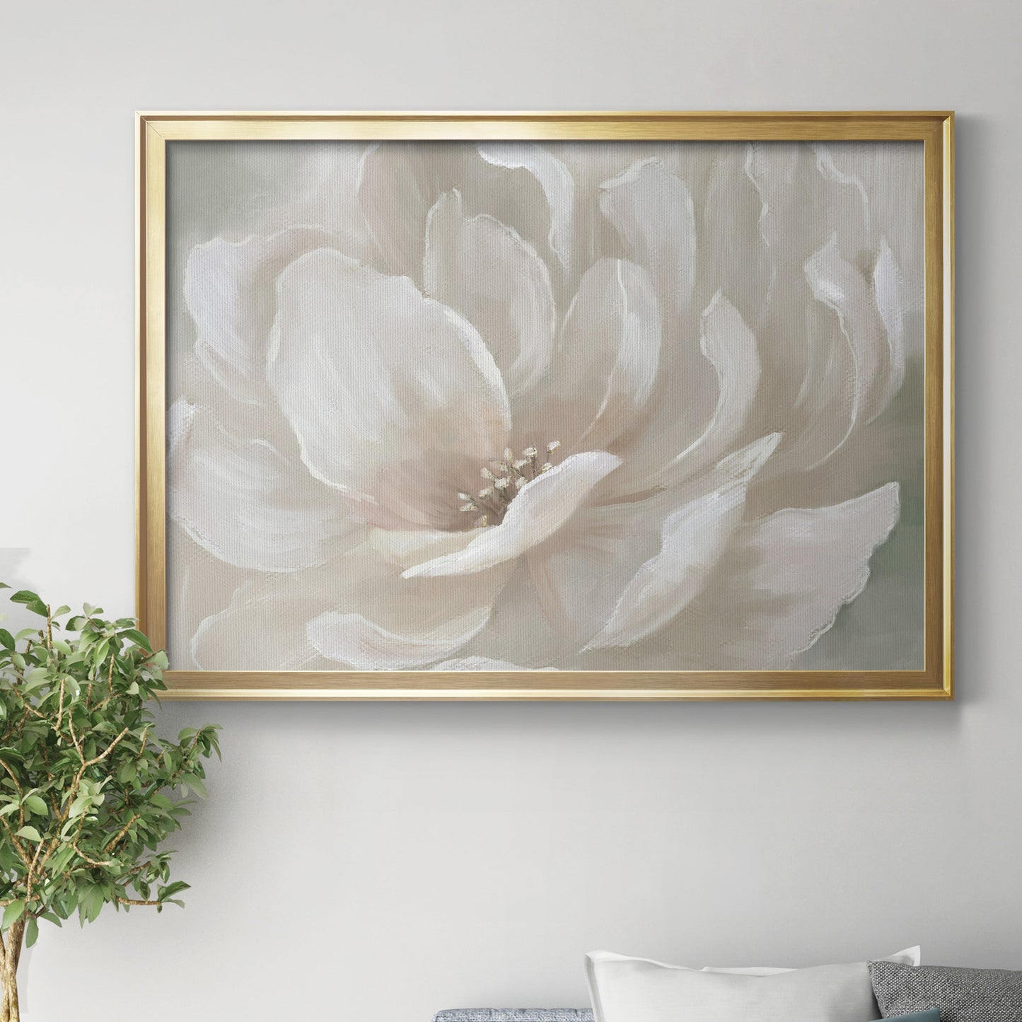 Peach Perfect - Modern Framed Canvas Print