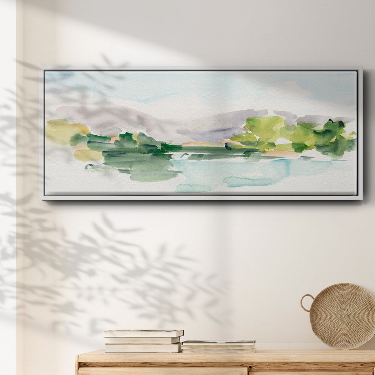 Tangerine Sunset II - Floater Framed Canvas Print