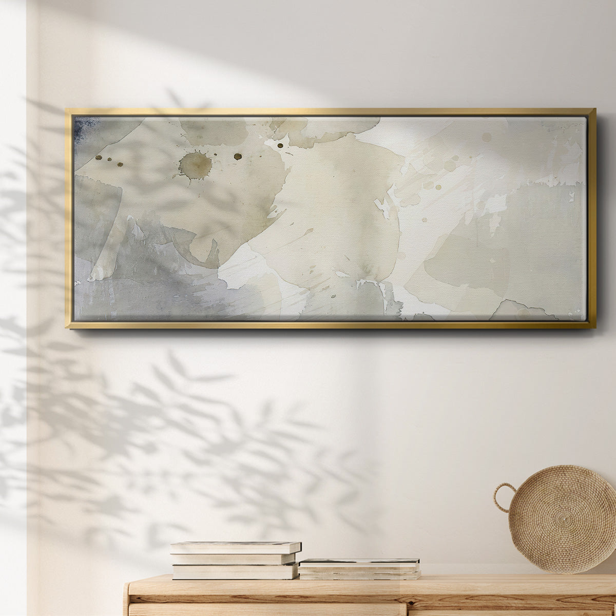 Dried Bergamot in Mist I - Floater Framed Canvas Print