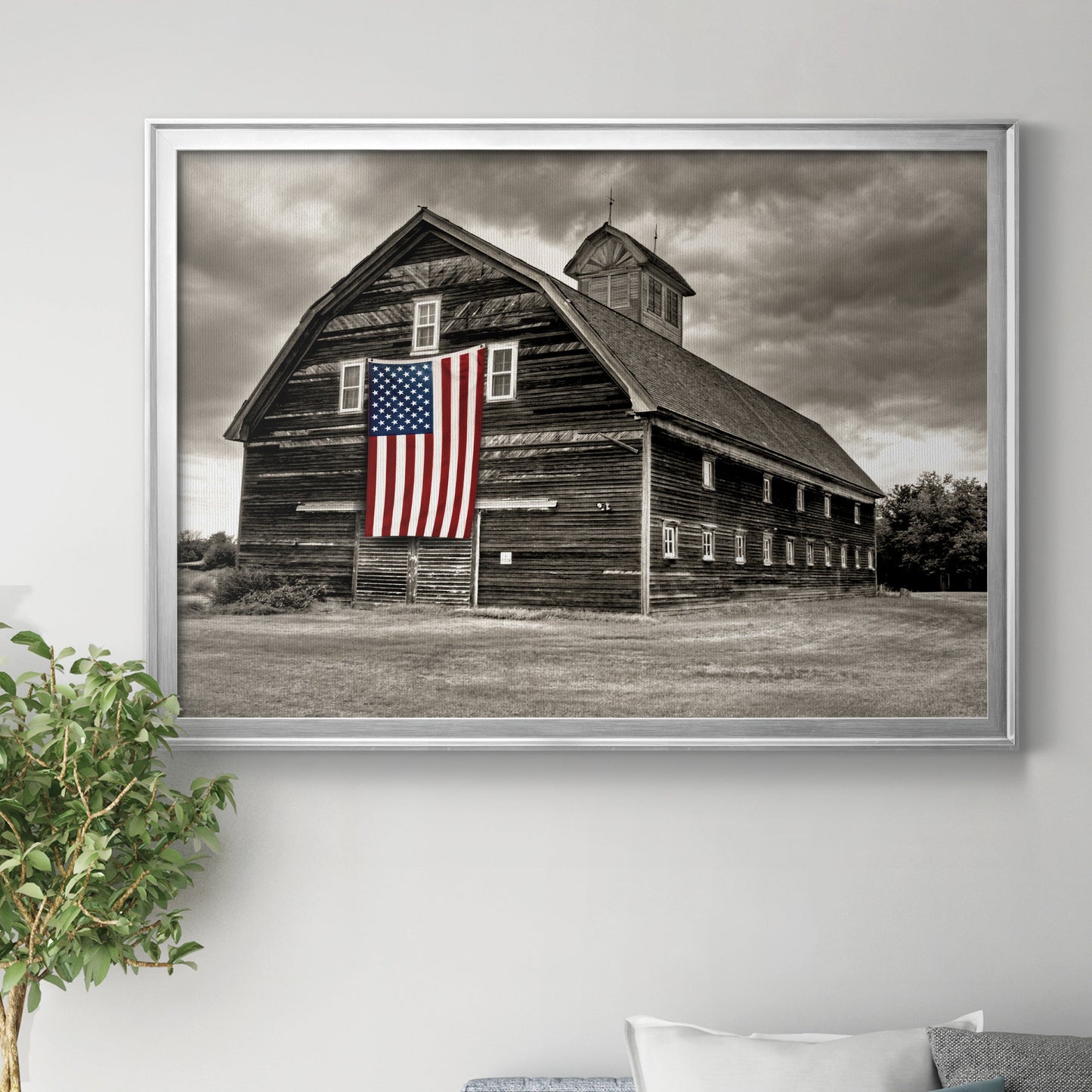 Modern Barn III - Modern Framed Canvas Print