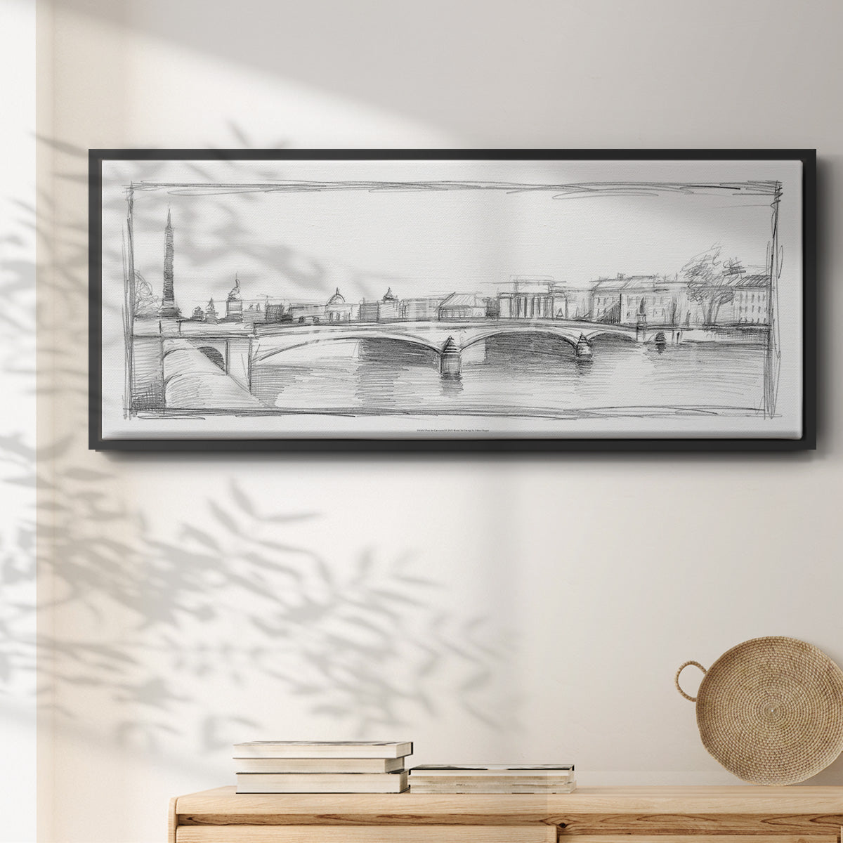 Pont du Carroussel - Floater Framed Canvas Print