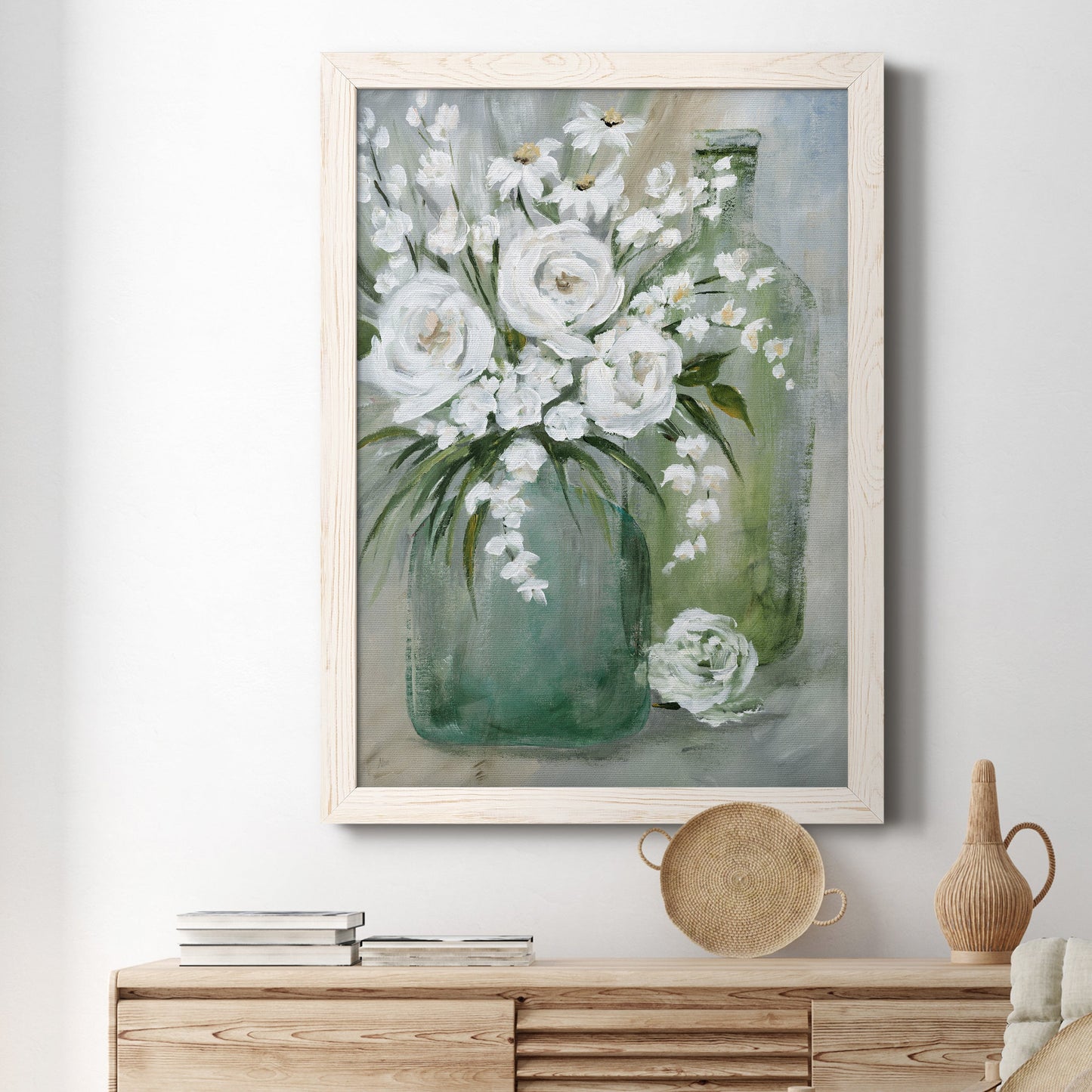 Rosey Afternoon - Premium Canvas Framed in Barnwood - Ready to Hang