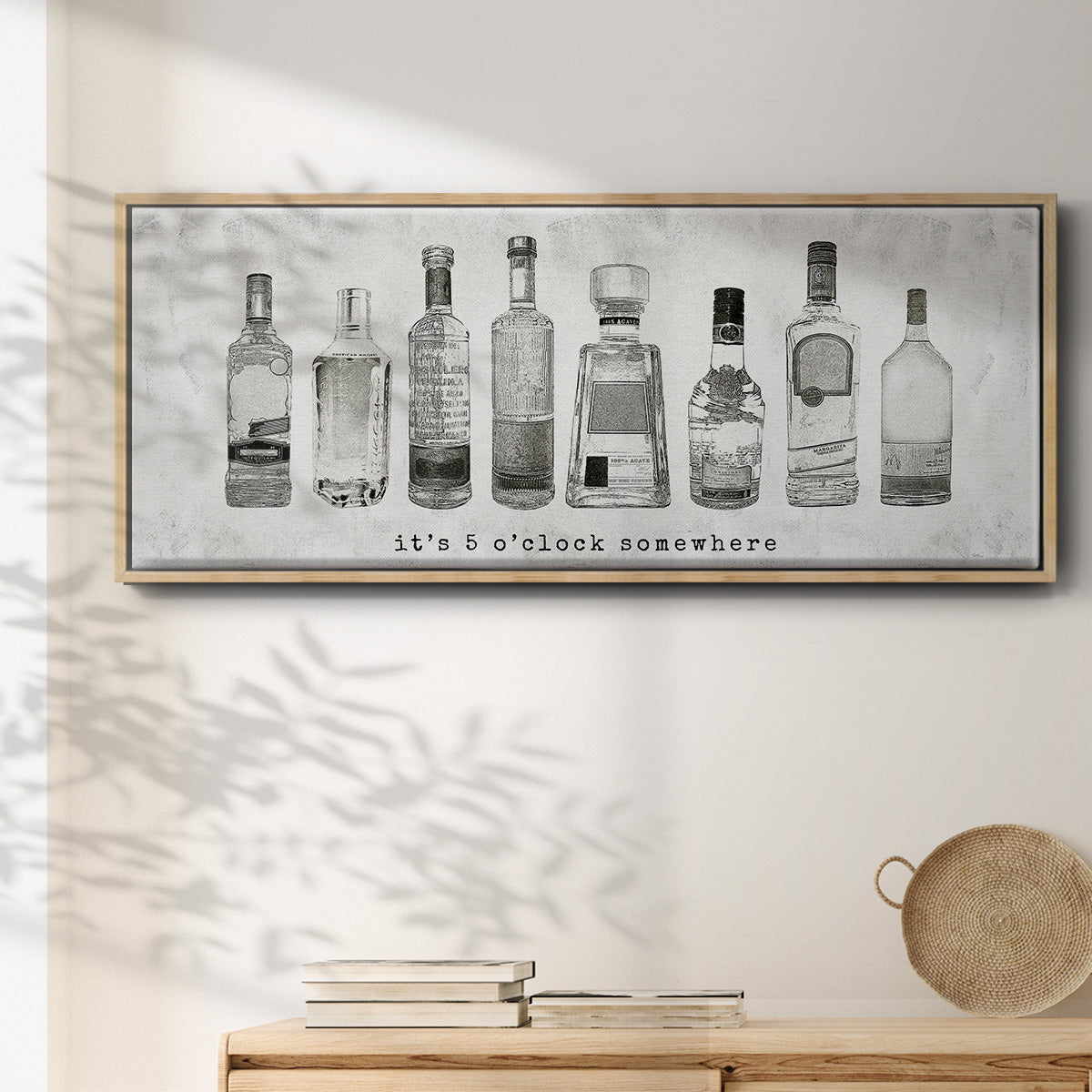 5 O'Clock Somewhere - Floater Framed Canvas Print