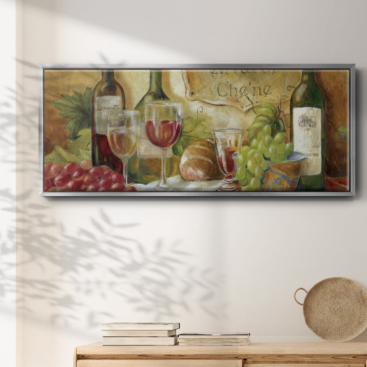 Aged Oak - Floater Framed Canvas Print