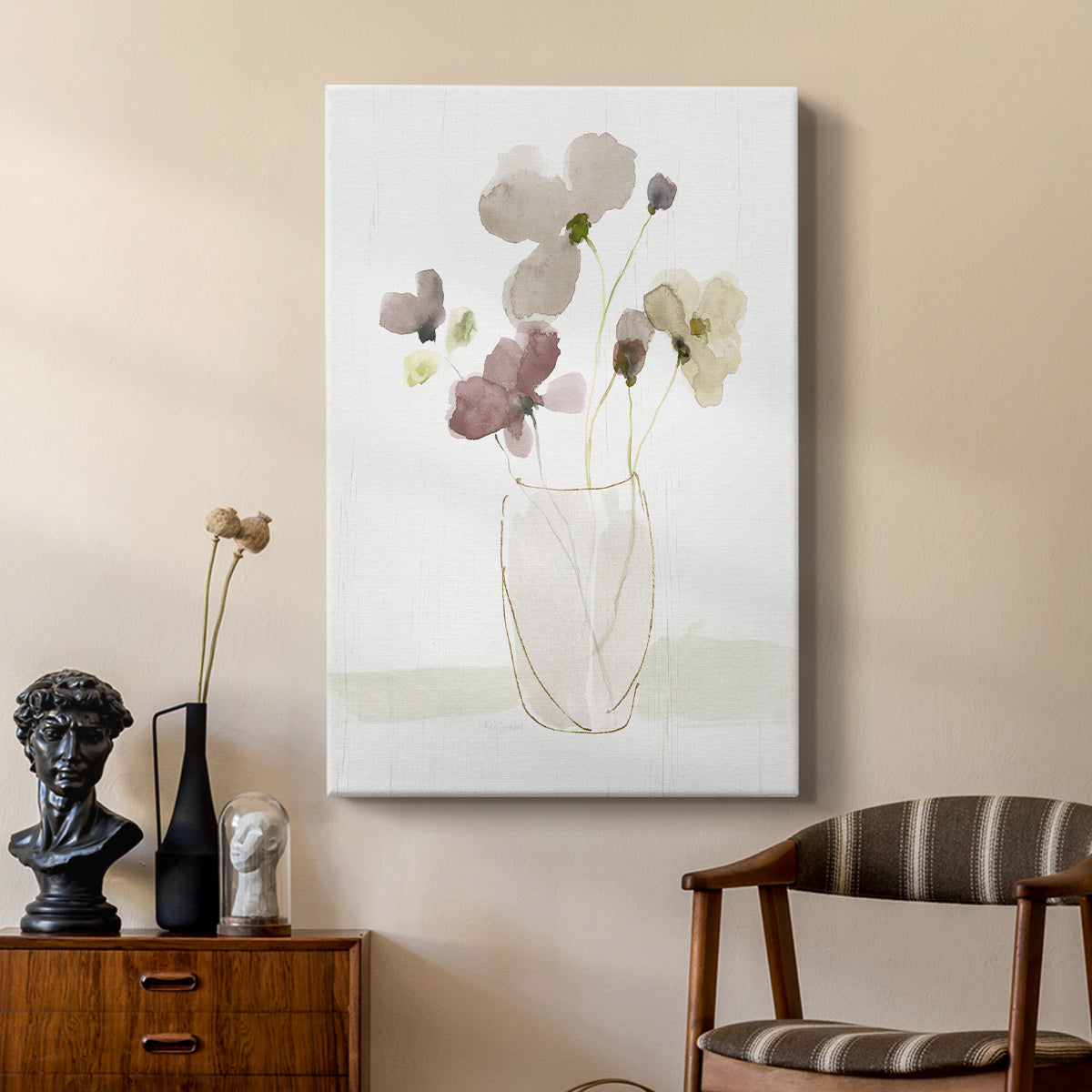 Choose Happy Bouquet II - Canvas Art Print
