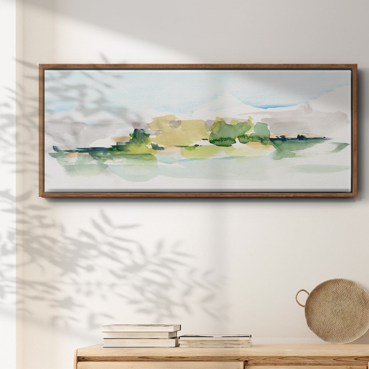 Tangerine Sunset I - Floater Framed Canvas Print