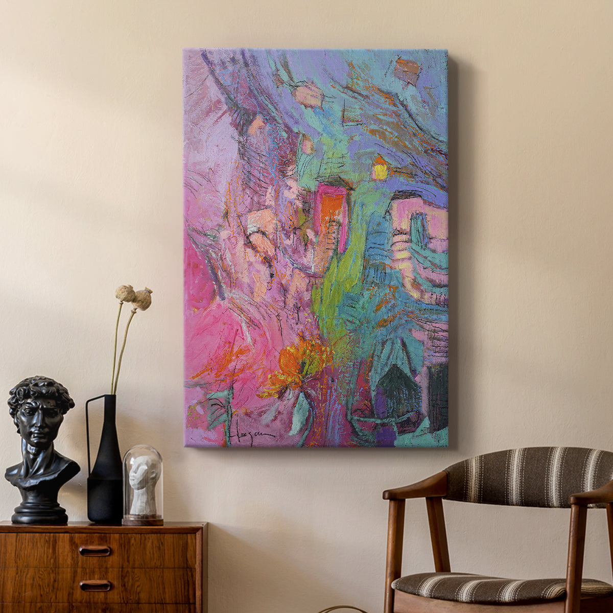 My Pink House - Canvas Art Print