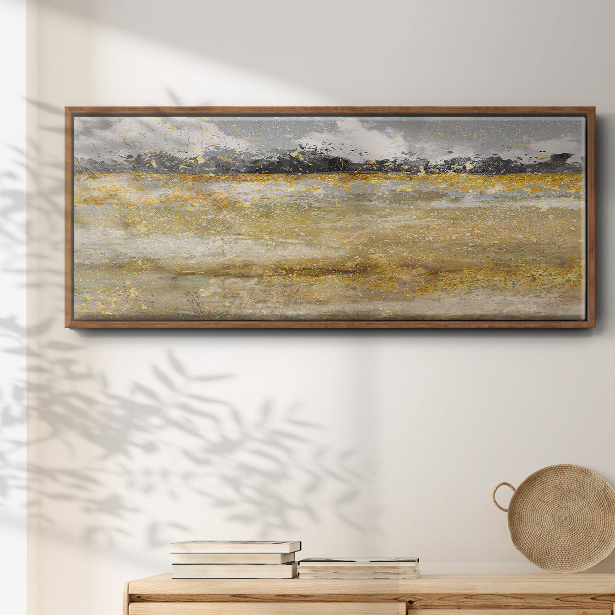 Meadow Shimmer I - Floater Framed Canvas Print