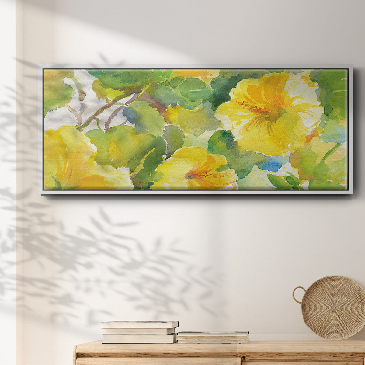 Citrus Hibiscus II - Floater Framed Canvas Print