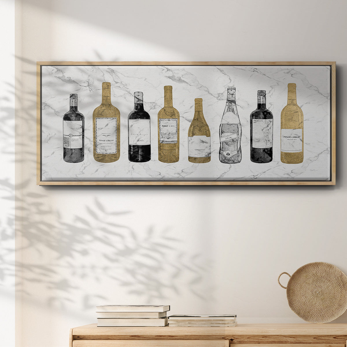 Glam Wine Bar - Floater Framed Canvas Print