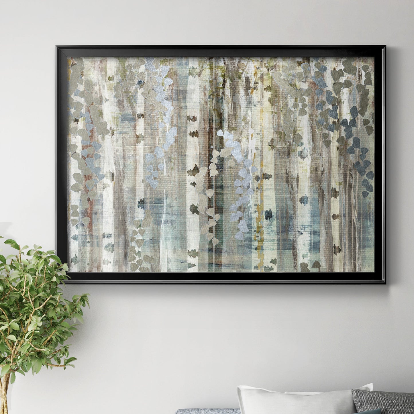 Birch Wood Meadow Premium Classic Framed Canvas - Ready to Hang