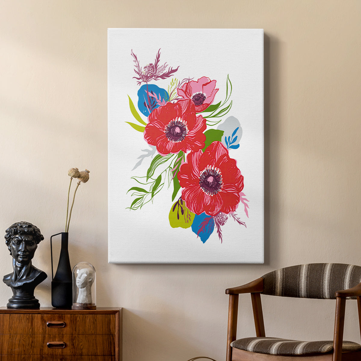 Brilliant Poppies II - Canvas Art Print