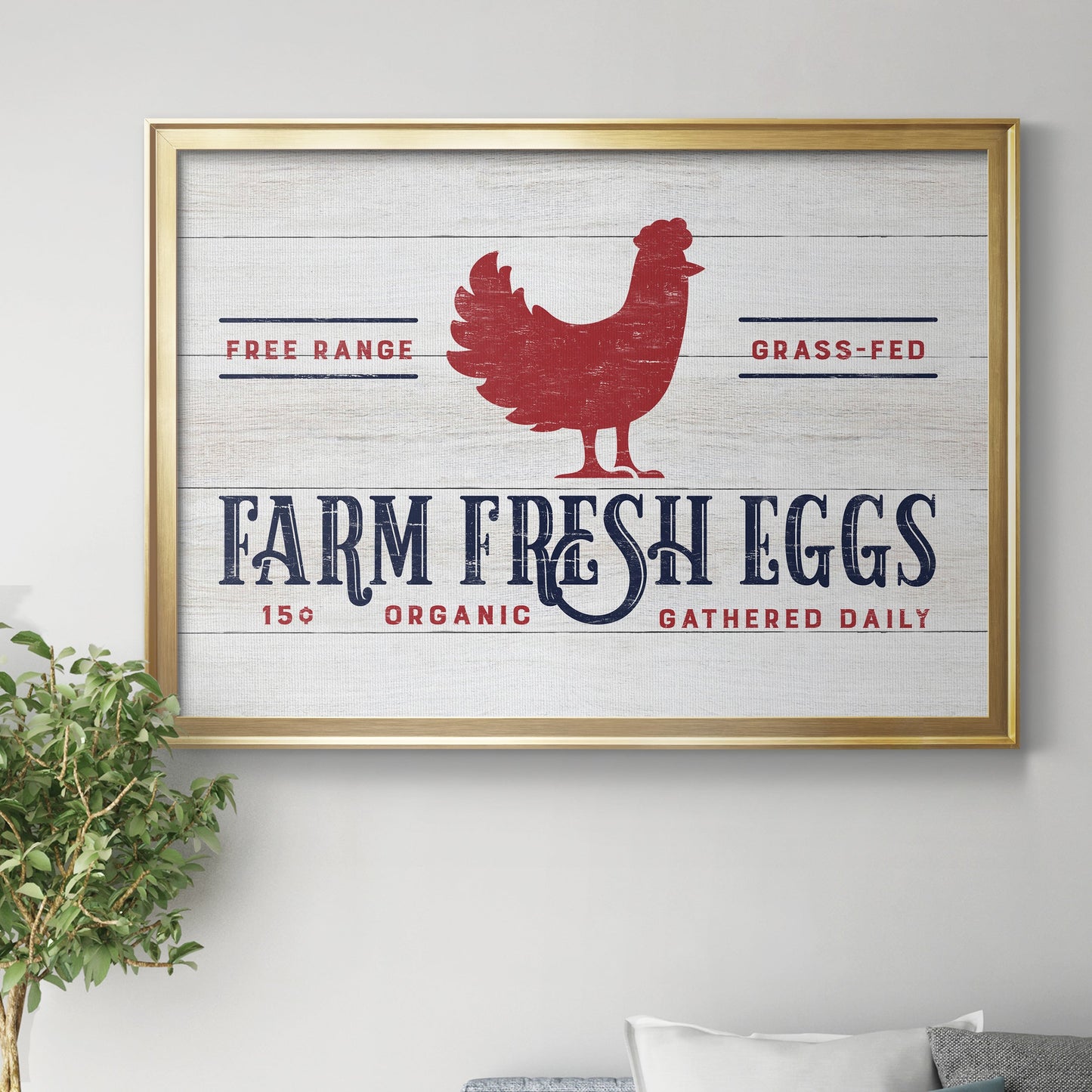 Farm Fresh Eggs Premium Classic Framed Canvas - Ready to Hang