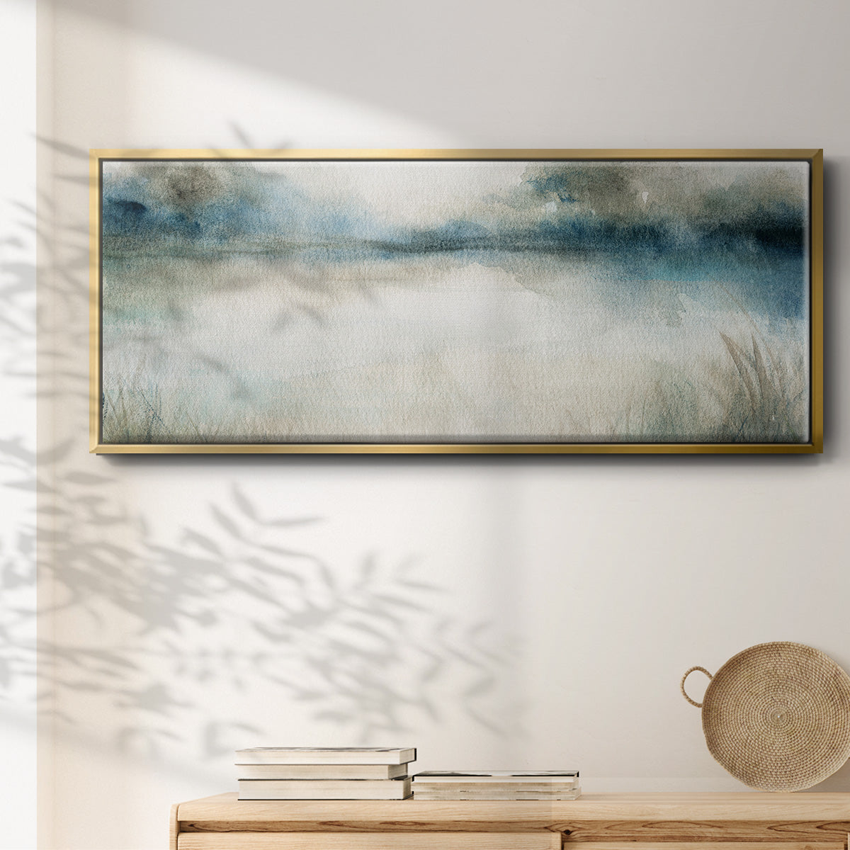 Still Evening Waters I - Floater Framed Canvas Print