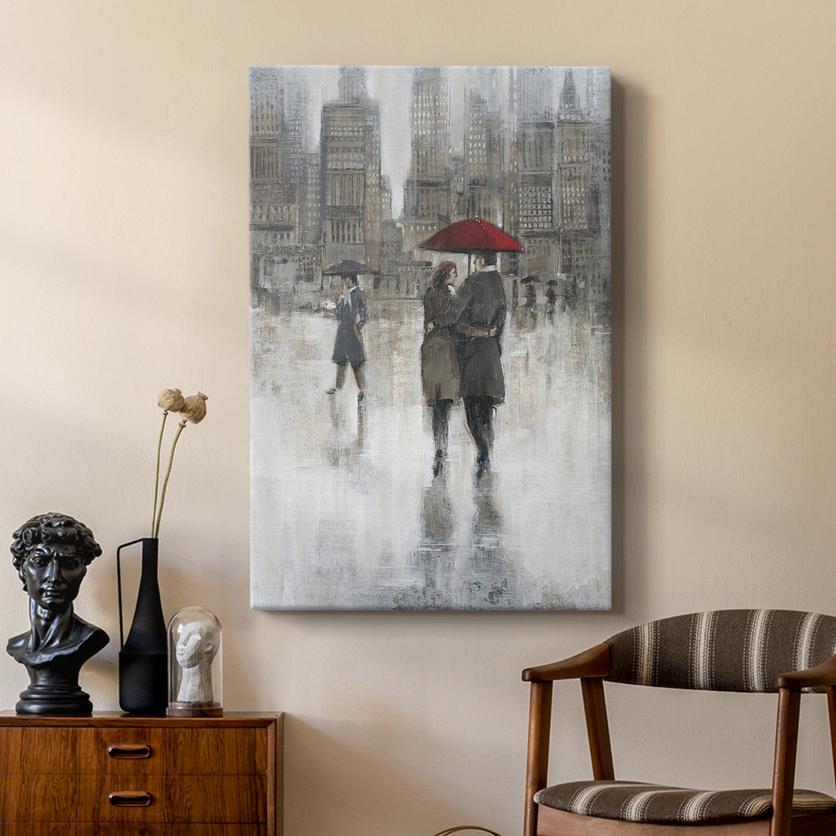 Rain in The City II - Canvas Art Print